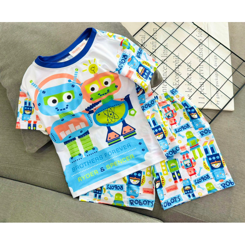 Bộ thun lạnh bé trai size 9-22kg-bộ mặc nhà bé trai