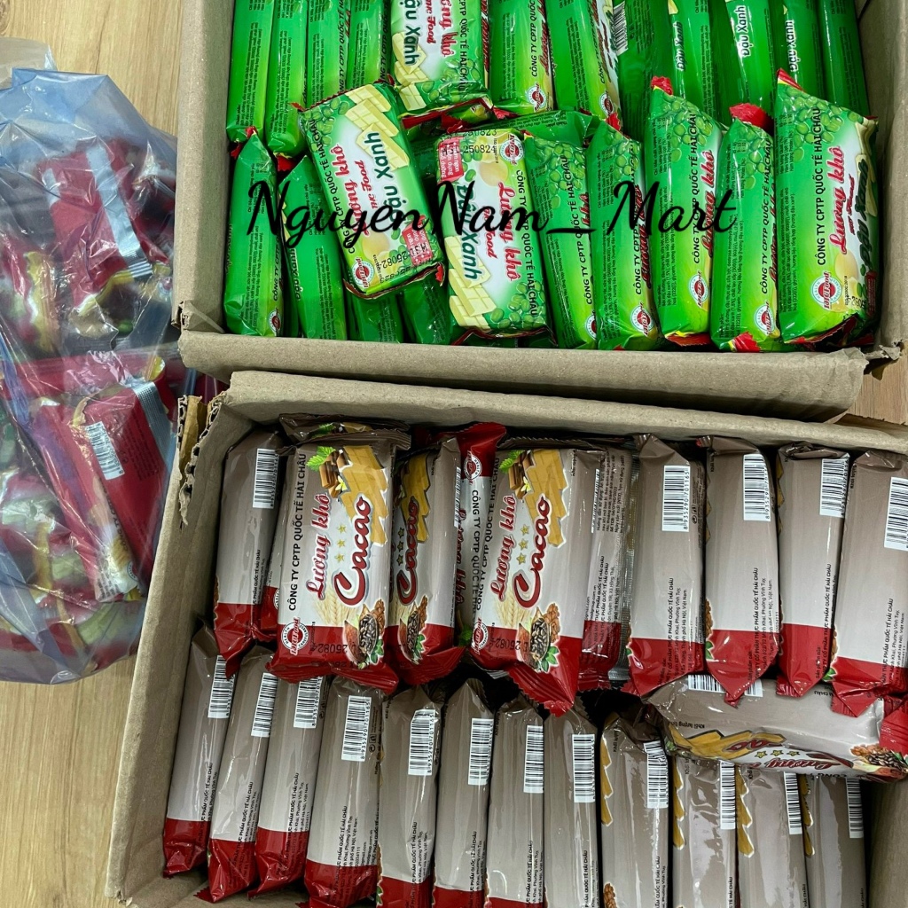 Lương khô hải châu 65g Ca cao/đậu xanh/tổng hợp