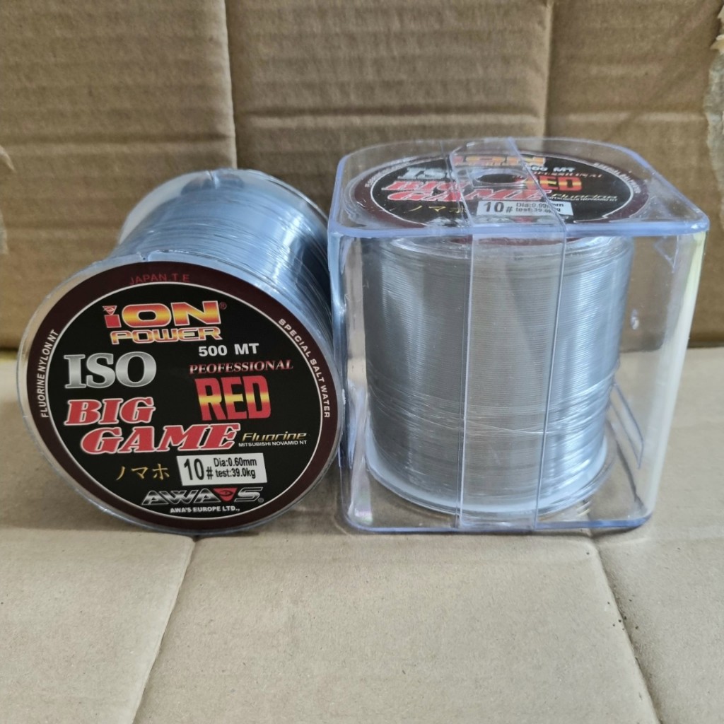 Cước câu cá 500m ion power xám khói tàng hình dây câu cá siêu vip