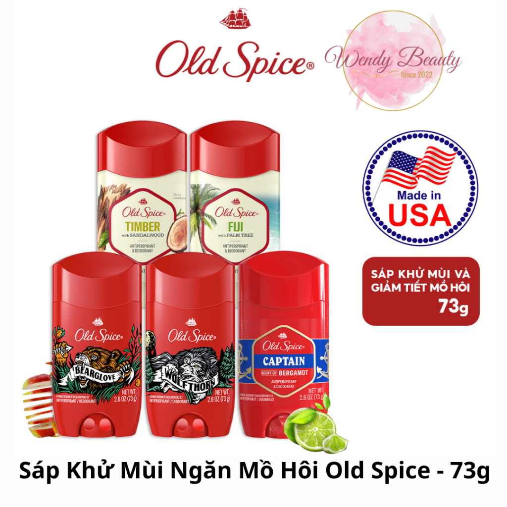 Sáp Khử Mùi Old Spice Hương Timber Sảng Khoái & Tự Tin 73g Timber Anti-Perspirant & Deodorant (Hàng Mỹ Nhập Khẩu Chính H