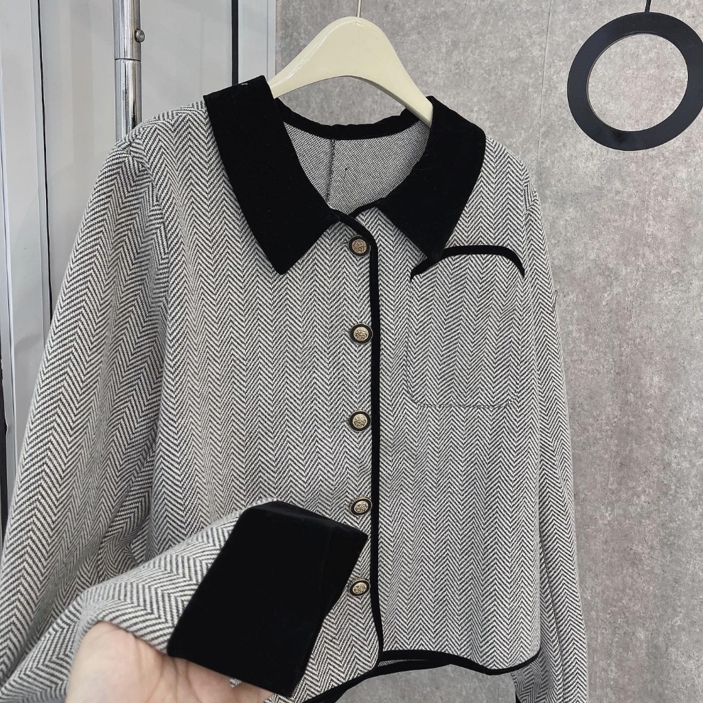 BIGSIZE ÁO DẠ PHỐI NHUNG - 19735