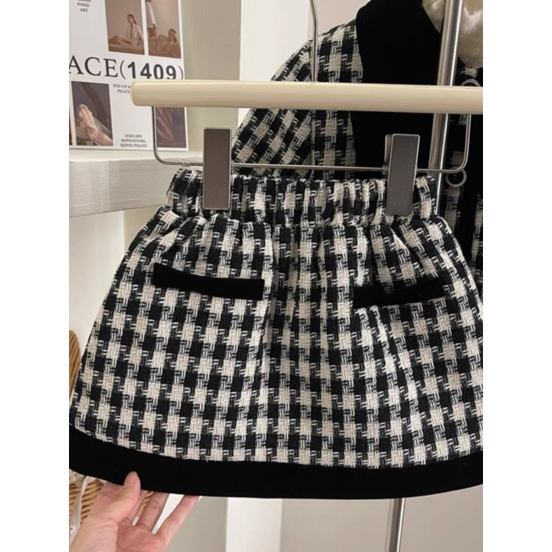 Set Váy Dạ nơ đen hàng Quảng Châu cao cấp size 5-13