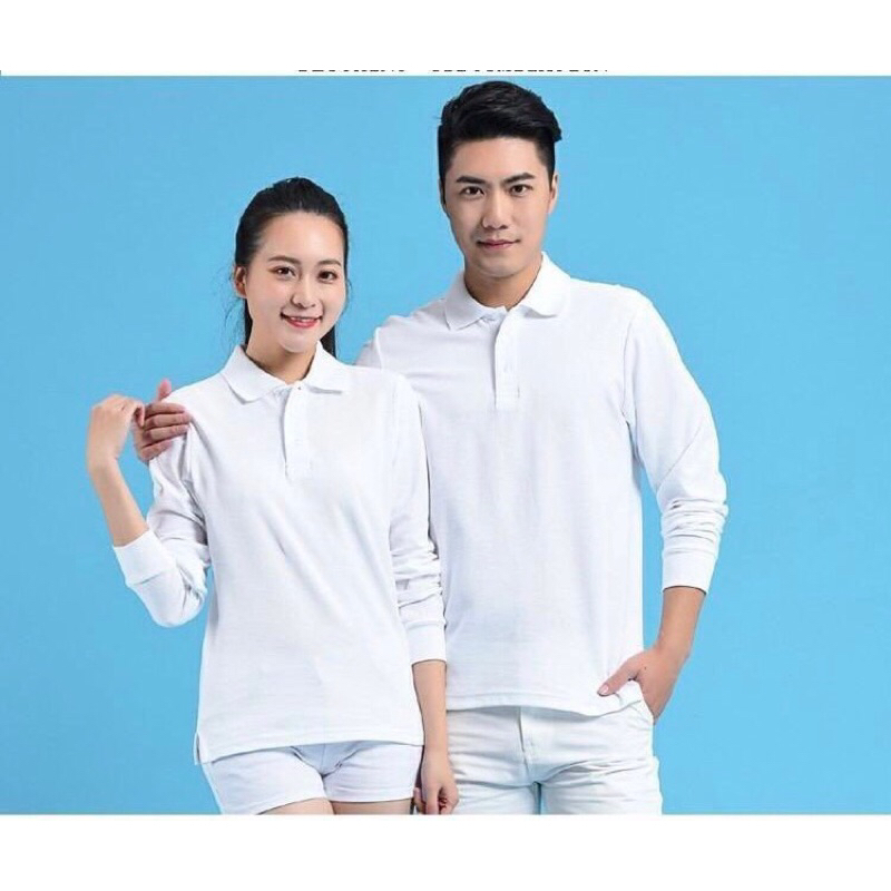 Áo thun tay dài cổ polo mùa đông cotton poly thoáng chất liệu đẹp