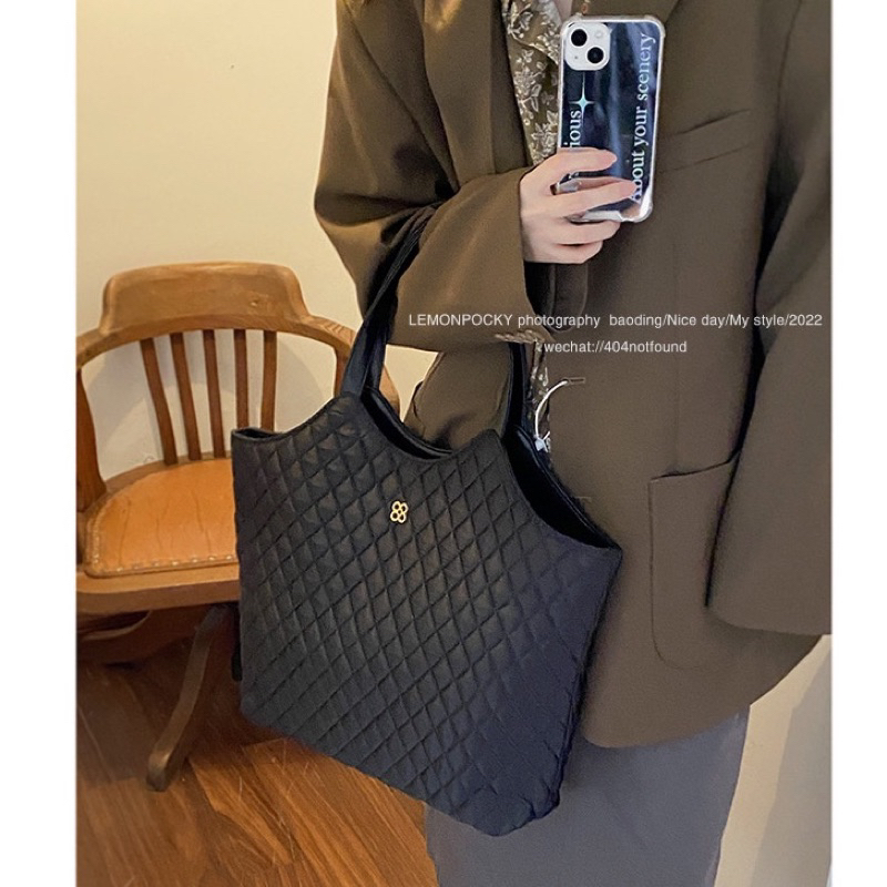 Túi Tote Nữ Đeo Vai Trần Trám Vải Dù, Túi Xách Nữ Công Sở Size To