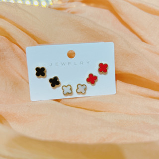  Bông tai cỏ 4 lá mini titan không đen không gỉ Kami trang sức sỉ 