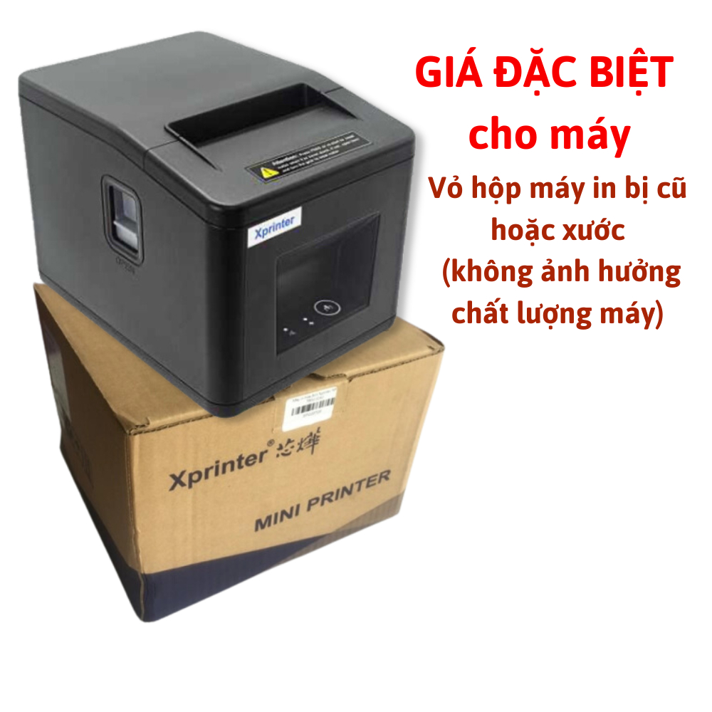 Máy in hoá đơn K80 Xprinter 1 - 2 cổng USB+LAN, Q805K, Q805KL chính hãng BH 12 tháng