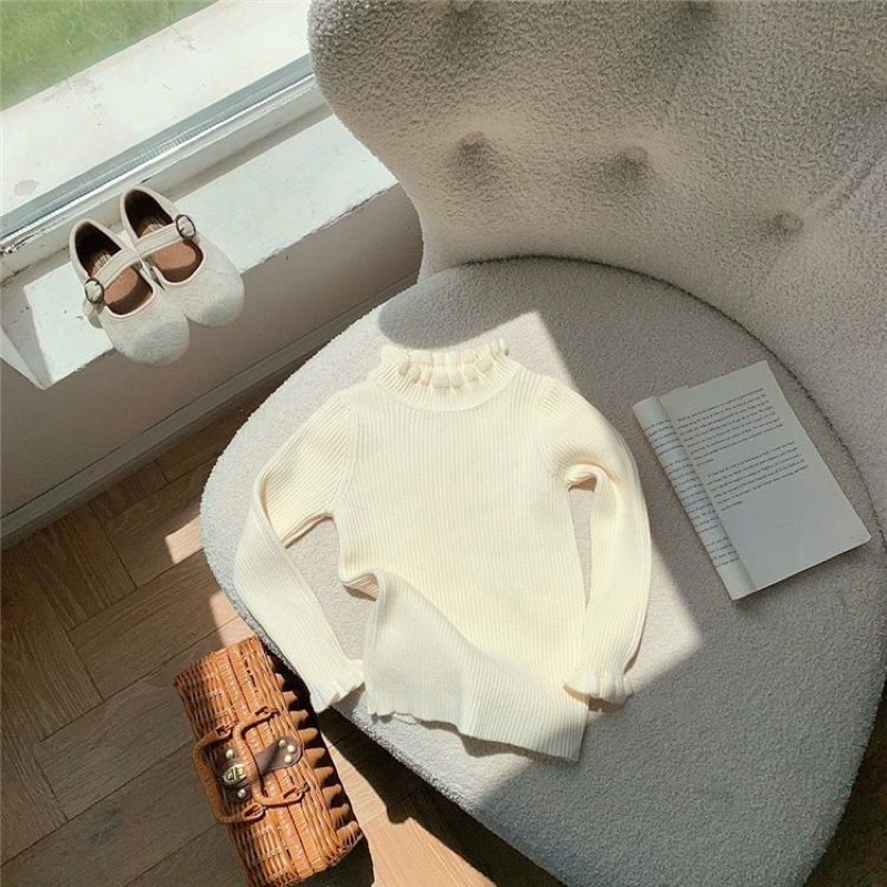 Áo Len Tăm cổ bèo mix cả thế giới cho bé gái hàng Quảng Châu size 8-40kg