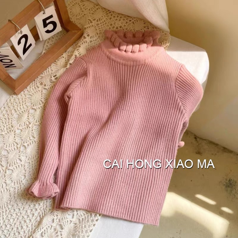 Áo Len Tăm cổ bèo mix cả thế giới cho bé gái hàng Quảng Châu size 8-40kg