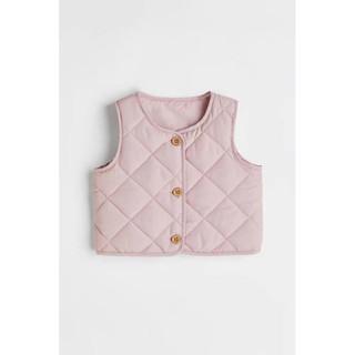 Áo gile phao chần trám cho bé gái h&m sz 4-24m