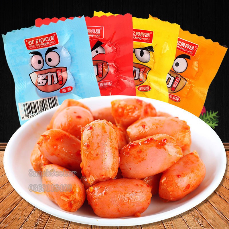 Xúc Xích sụn non bi dạng bi túi 40 chiếc đồ ăn vặt Cô Nương Béo
