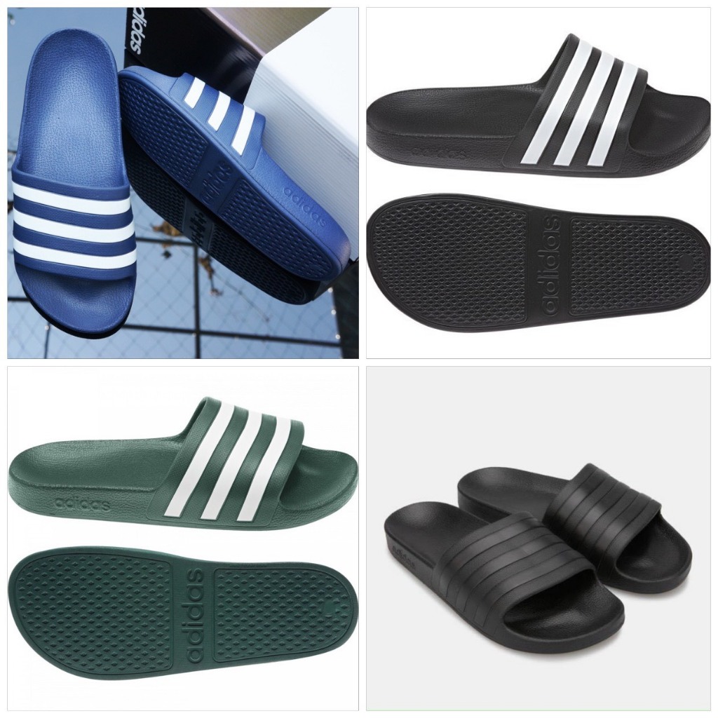 Dép đúc Adidas nam siêu nhẹ, dép đúc das đế cao su non 3 sọc thể thao chống nước, chống hôi chân