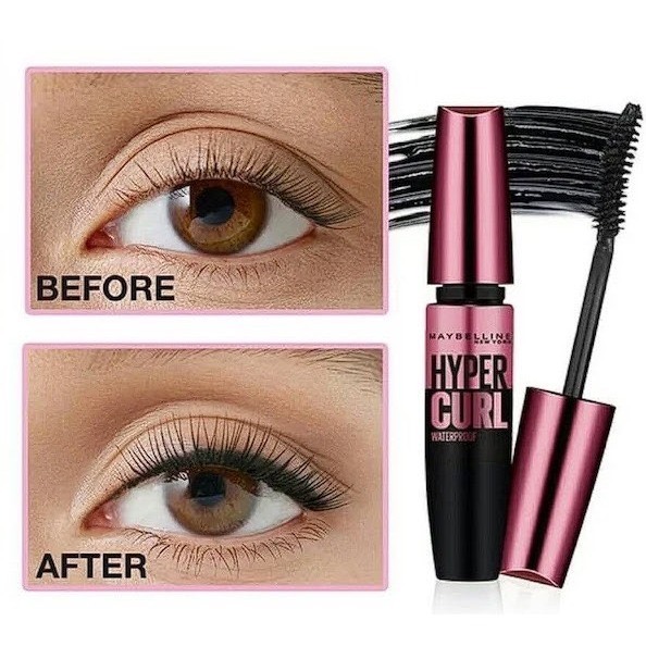 Mascara Dài Mi Cong Mi Maybellline New York Hyper Curl Waterpro0f Không Lem Không Trôi 9.2ml