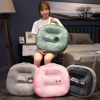 Đệm lót ghế ô tô nâng chiều cao 12cm - Đệm lót ngồi ghế văn phòng hình vuông bông hoạ tiết hoạt hình