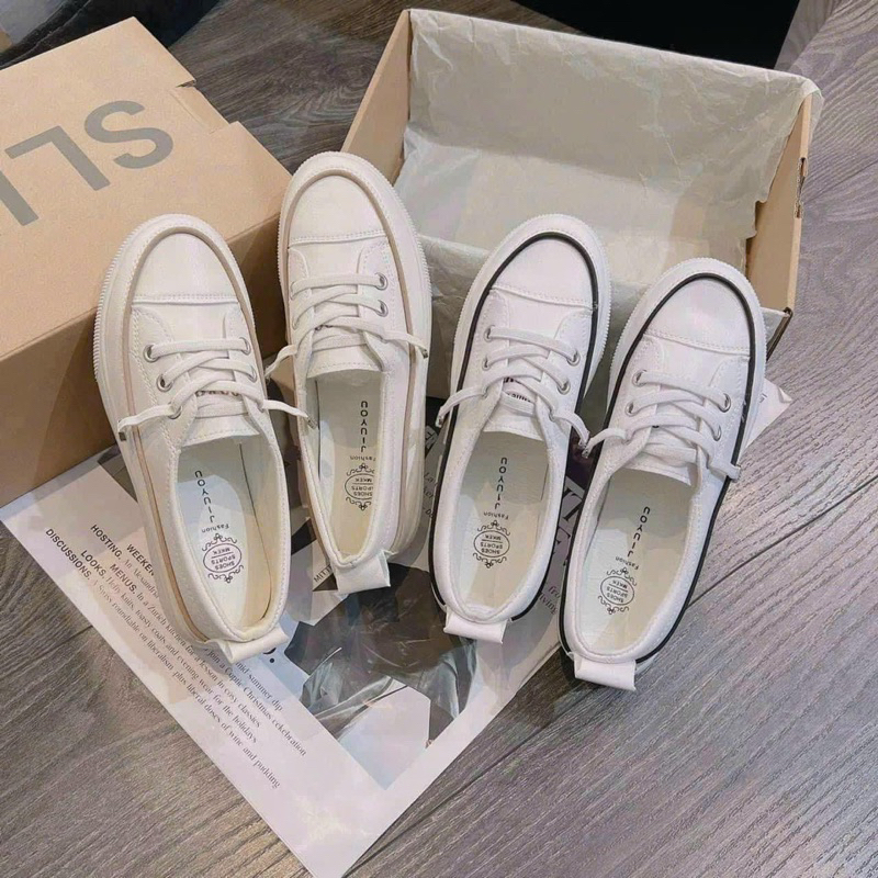 MÃ 3603 GIẦY SLIPON TRẮNG DESIGIN BY KOREA FULL BOX