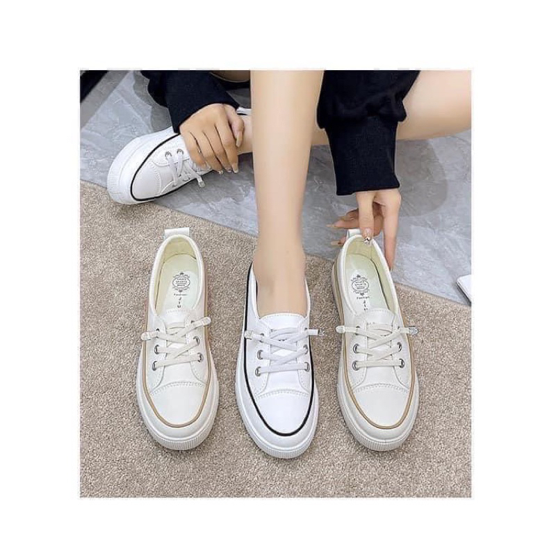 MÃ 3603 GIẦY SLIPON TRẮNG DESIGIN BY KOREA FULL BOX