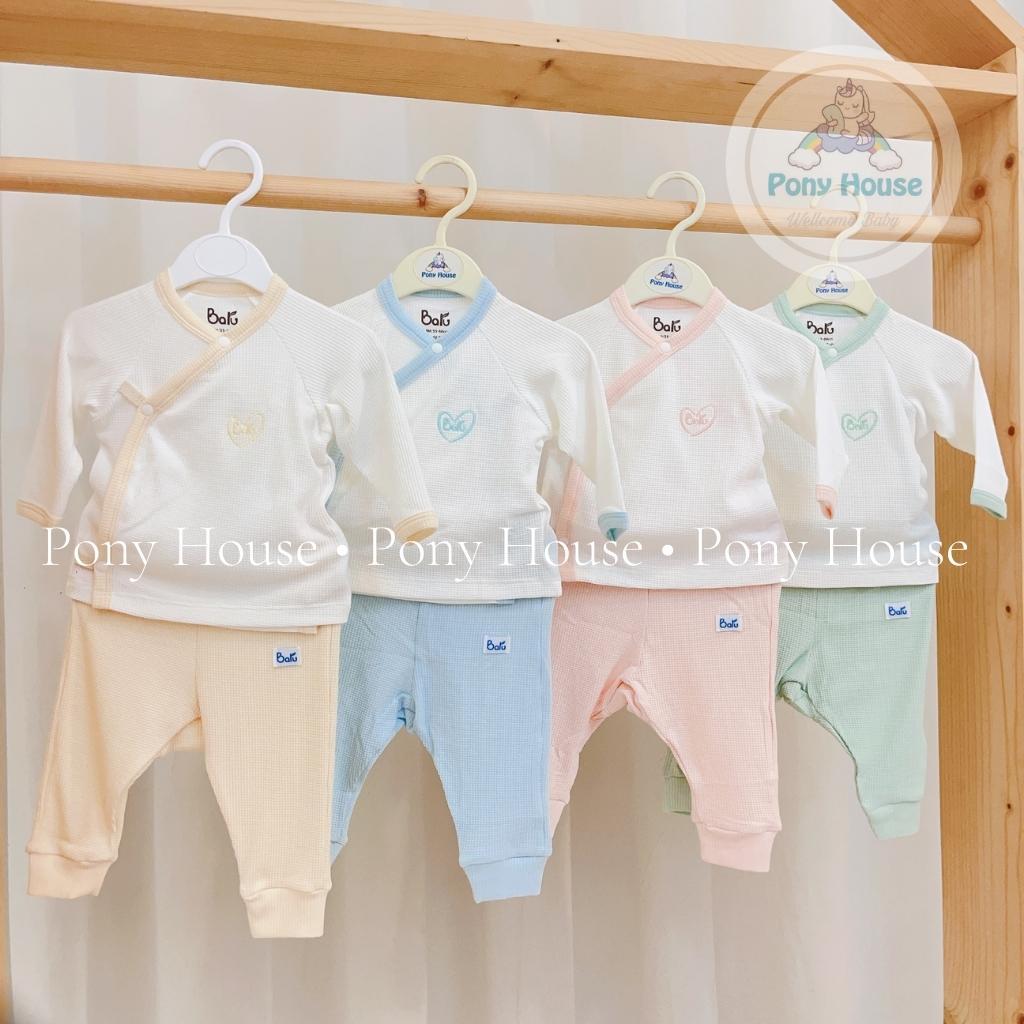 Bộ Sơ Sinh Dài Tay Baru Baby Chất Cotton Dày Dặn Mềm Mịn Cho Bé Trai Bé Gái Sơ Sinh Thu Đông