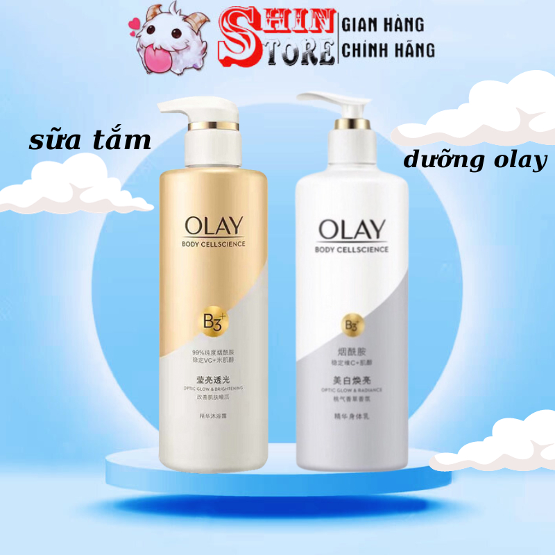 Sữa Tắm OLAY B3+Vitamin C 500ml Siêu Dưỡng Trắng Da, Cấp Ẩm Và Đàn Hồi Cho Da