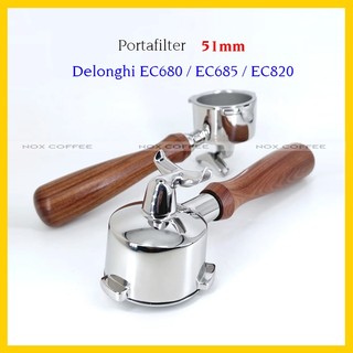 Tay pha máy delonghi 51mm - 3 tai | tương thích với delonghi ec680 / ec685 / ec820...