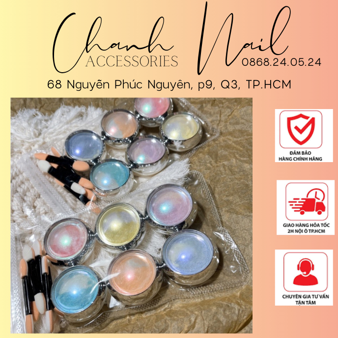 Tráng Gương Ánh Ngọc Trai - Crom tráng Gương Ánh Trai Set 6 Hũ