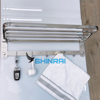 Giá treo khăn nhà tắm , móc treo khăn tắm sus304 chân đế đặc 3.5cm siêu dày chữ nhật shinrai