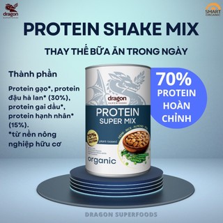 Bột đạm thực vật hỗn hợp hạt hữu cơ Dragon Superfoods 500Gr - 70% protein hoàn chỉnh