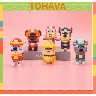 Đồ chơi lắp ráp lego đội chó cứu hộ nhiều màu sắc, đồ chơi chó cứu hộ