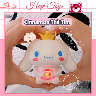 Đồ chơi thả tim "I Love You" Hapi Toys - Thỏ Cinnamon bắn tim phát sáng, quà tặng người yêu độc đáo