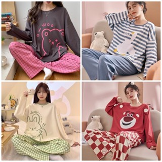  Bộ pijama nữ Hàng Quảng Châu LOẠI 1 CHẤT THUN MỀM dài tay  kèm video thật  bộ ngủ nữ bigsize dài tay sau sinh 