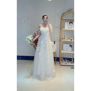 Đầm maxi cup hoa rơi