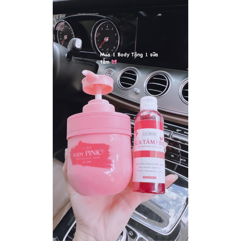 Kem Body Pink LH Skin 300gr tặng sữa tắm 100ml Chính Hãng