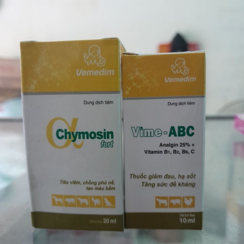 Chymosin 100ml và combo gà sau đá, tiêu viêm, tan máu bầm
