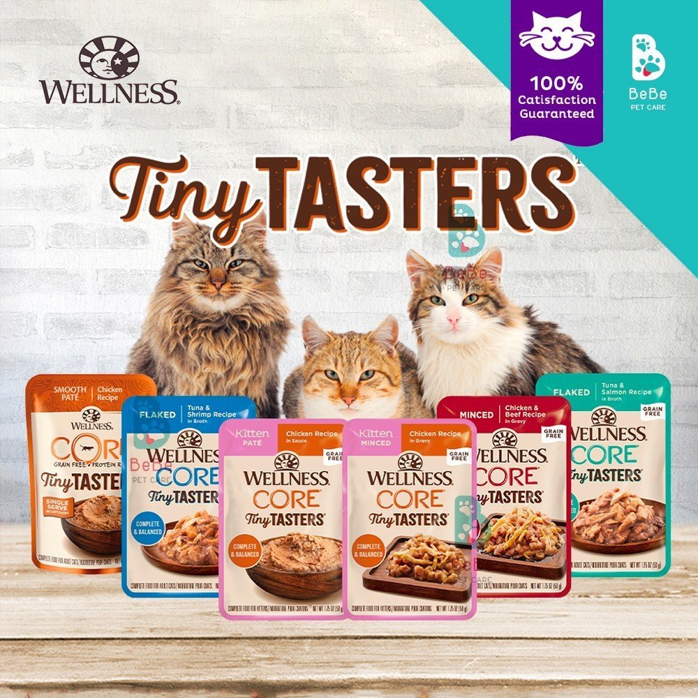 Pate Wellness CORE Tiny Tasters Sánh Mịn - Bữa Ăn Đầy Đủ Protein & Dinh Dưỡng Dành Cho Boss Mèo Mọi Lứa Tuổi
