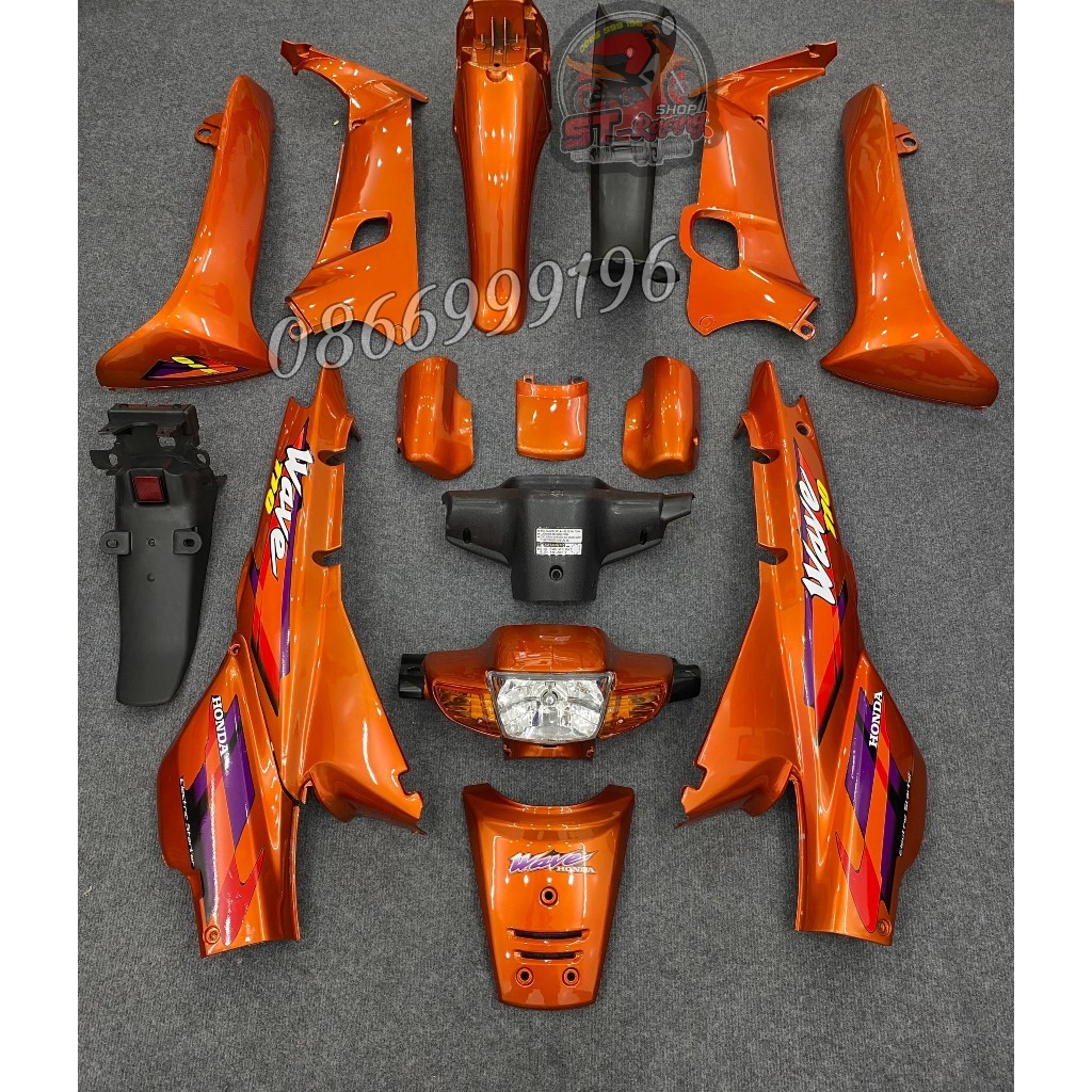 DÀN ÁO - BỘ VỎ NHỰA WAVE THÁI ĐỦ MÀU KÈM TEM  Có Bảo Hành