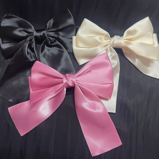 [Handmade] Kẹp Tóc Nơ Lụa Satin Size Lớn