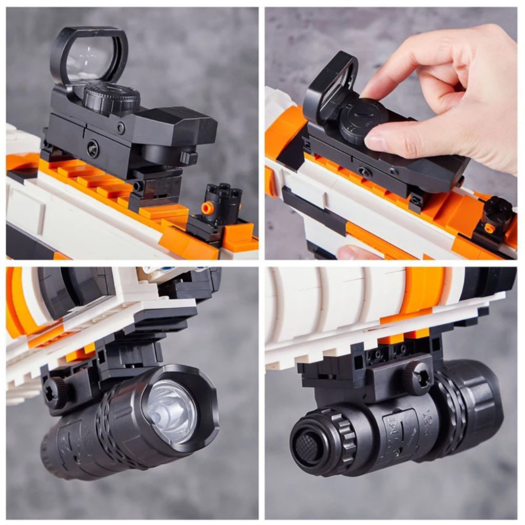 Đồ Chơi Xếp Hình DK 2001 Súng Trường M4A4 kiểu Military Army 1388 Mảnh