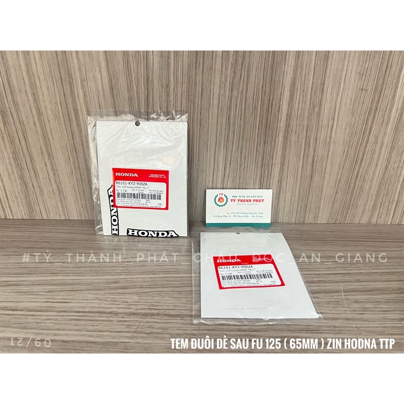 Tem Honda đuôi dè sau Future 125 zin