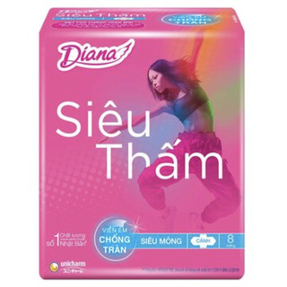 Băng vệ sinh diana siêu thấm siêu mỏng cánh 8 miếng, 20 miếng
