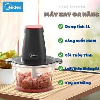 Máy xay thịt đa năng MIDEA, 4 lưỡi dao, dung tích 2L, công suất 250W, xay thịt, rau, củ, quả 