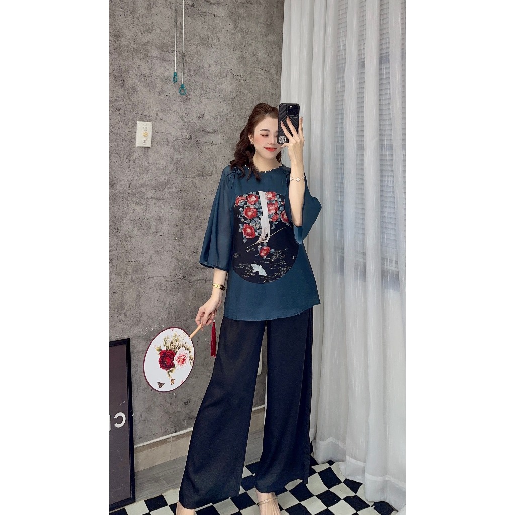 PHÁP PHỤC SET LAM ĐÍNH NGỌC KÈM NƠ BIGSIZE-DL412