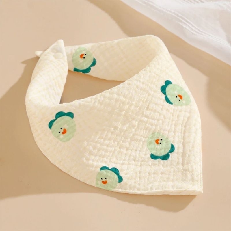 Khăn Yếm Xô Tam Giác Muslin Mềm Mại Cho Bé Sơ Sinh