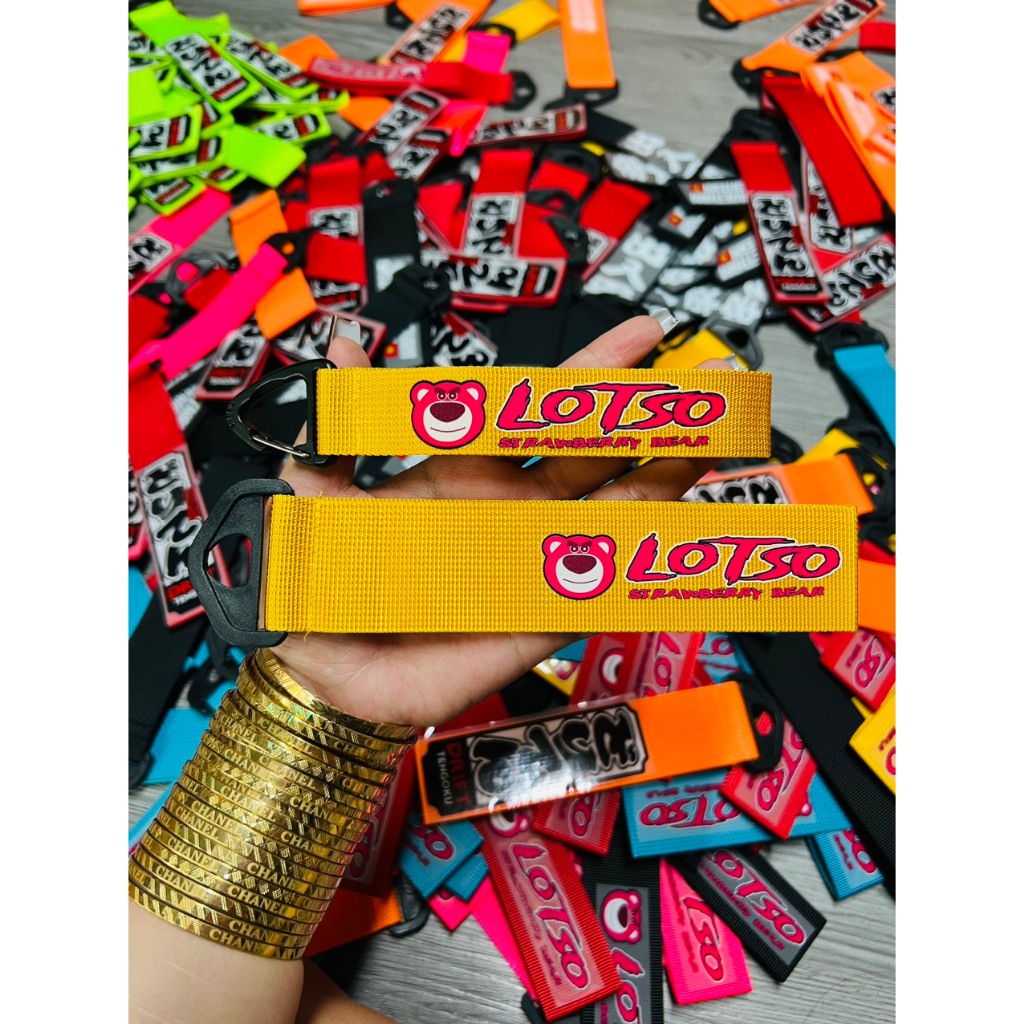 COMBO DÂY CẢNG + MÓC KHÓA GẤU DÂU