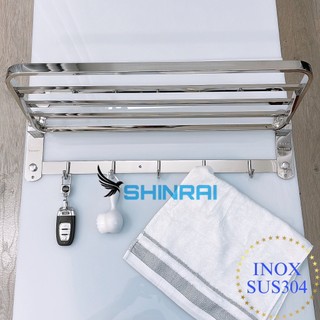 Giá treo khăn nhà tắm , móc treo khăn tắm sus304 đế đặc 3.5cm siêu dày chữ nhật shinrai