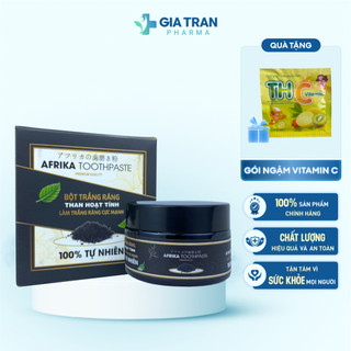 Bột trắng răng afrika - than hoạt tính, bột than tre, gáo dừa