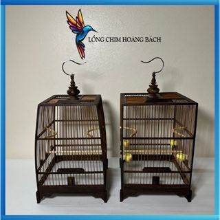 Lồng chim hút mật chất liệu gỗ mun cao cấp, lồng hút mật ( RÁP SẴN ) form vuông cao và thái cao tặng full phụ kiện