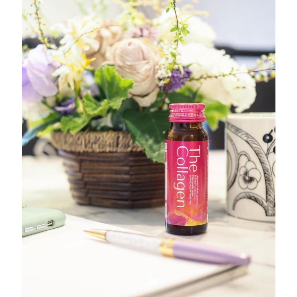 Nước uống trắng da The Collagen giúp da căng mịn, trẻ hóa, giảm vết nhăn, thâm nám - Hộp 10 chai