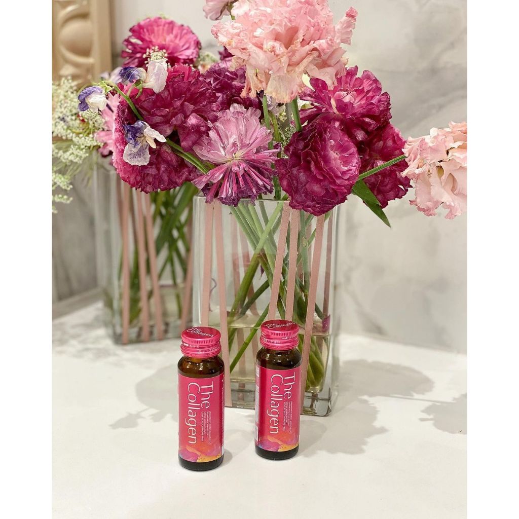 Nước uống trắng da The Collagen giúp da căng mịn, trẻ hóa, giảm vết nhăn, thâm nám - Hộp 10 chai