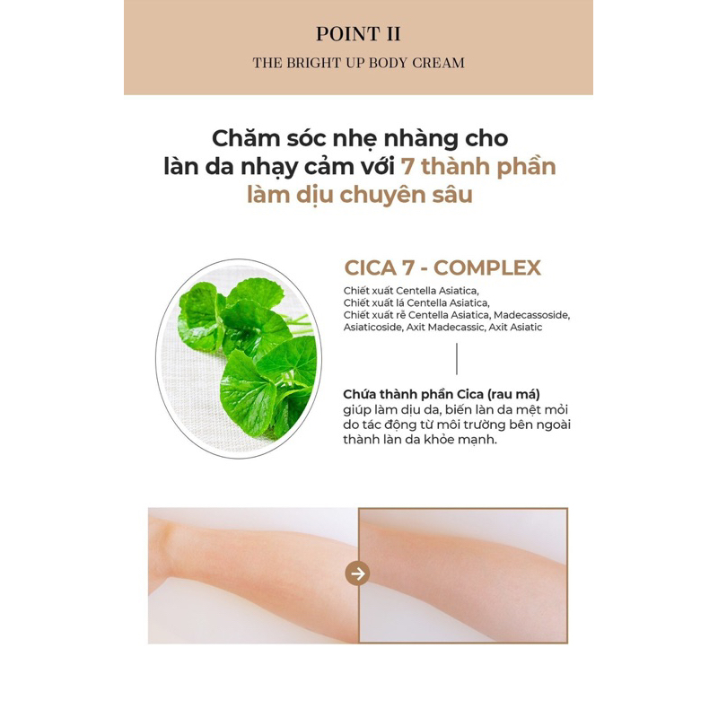 Kem dưỡng trắng da và chống lão hóa body The Bright Up Body Cream 500ml