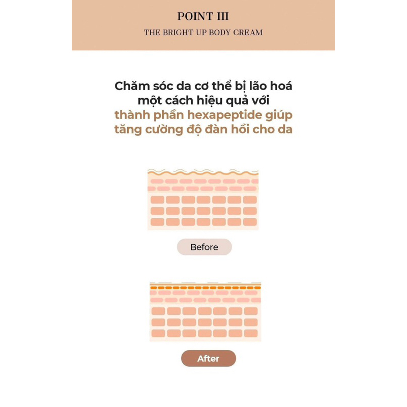 Kem dưỡng trắng da và chống lão hóa body The Bright Up Body Cream 500ml