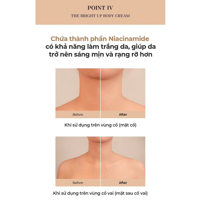 Kem dưỡng trắng da và chống lão hóa body The Bright Up Body Cream 500ml