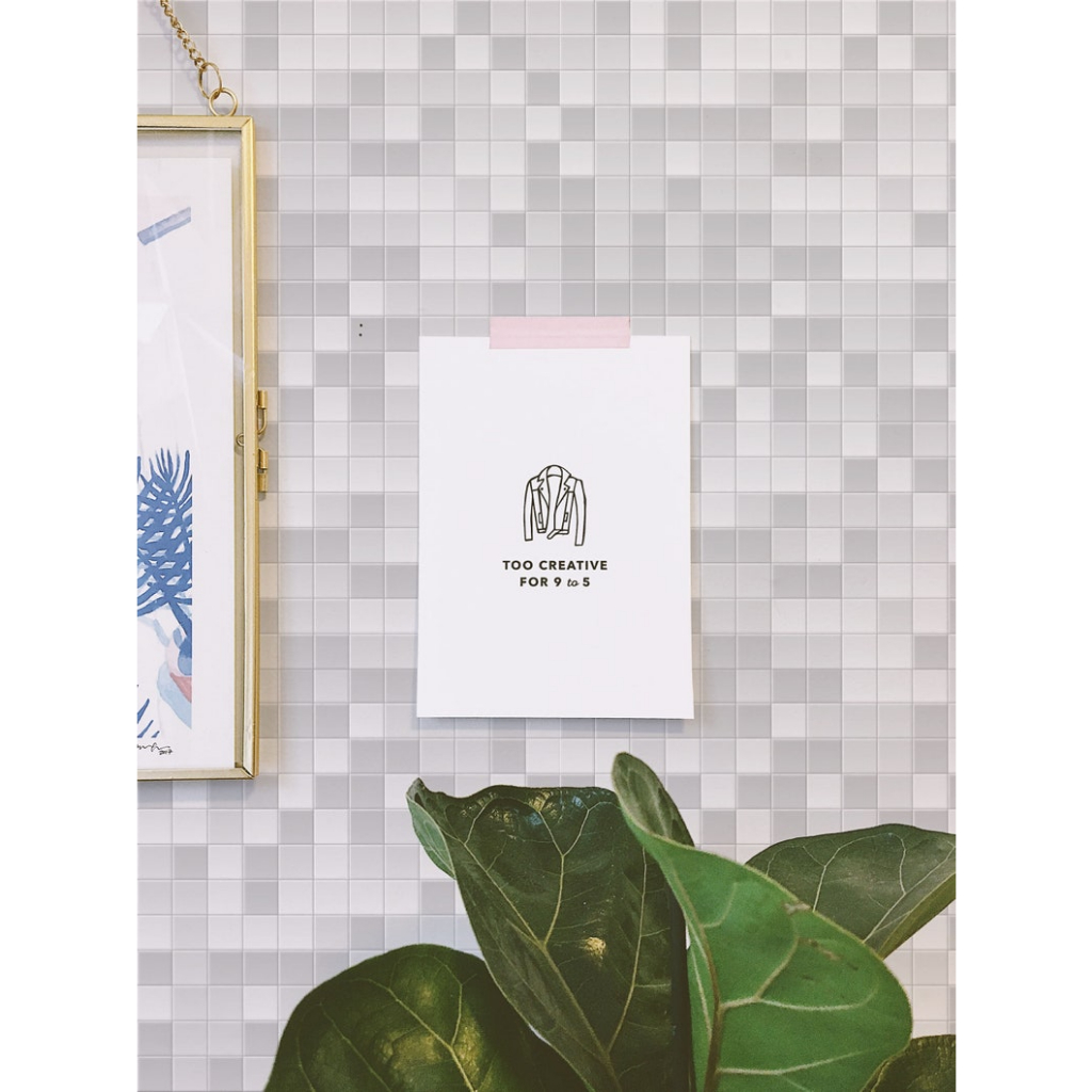 Decal gạch mosiac dán tường phòng tắm, tường phòng ngủ khổ dài 500x60 chống nước, dễ vệ sinh - Citydecor